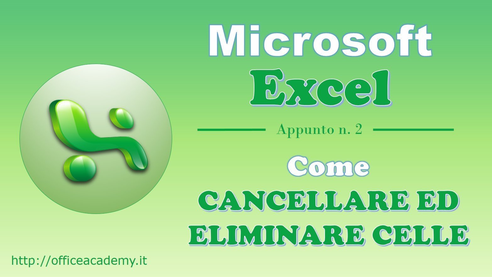 #Excel - Come cancellare ed eliminare celle 1