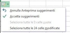 Annullare Anteprima suggerimenti