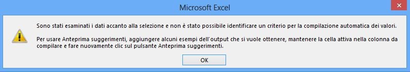 Avviso di criterio non trovato