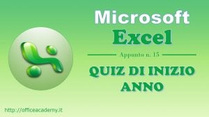 #Excel - Quiz di inizio anno 2
