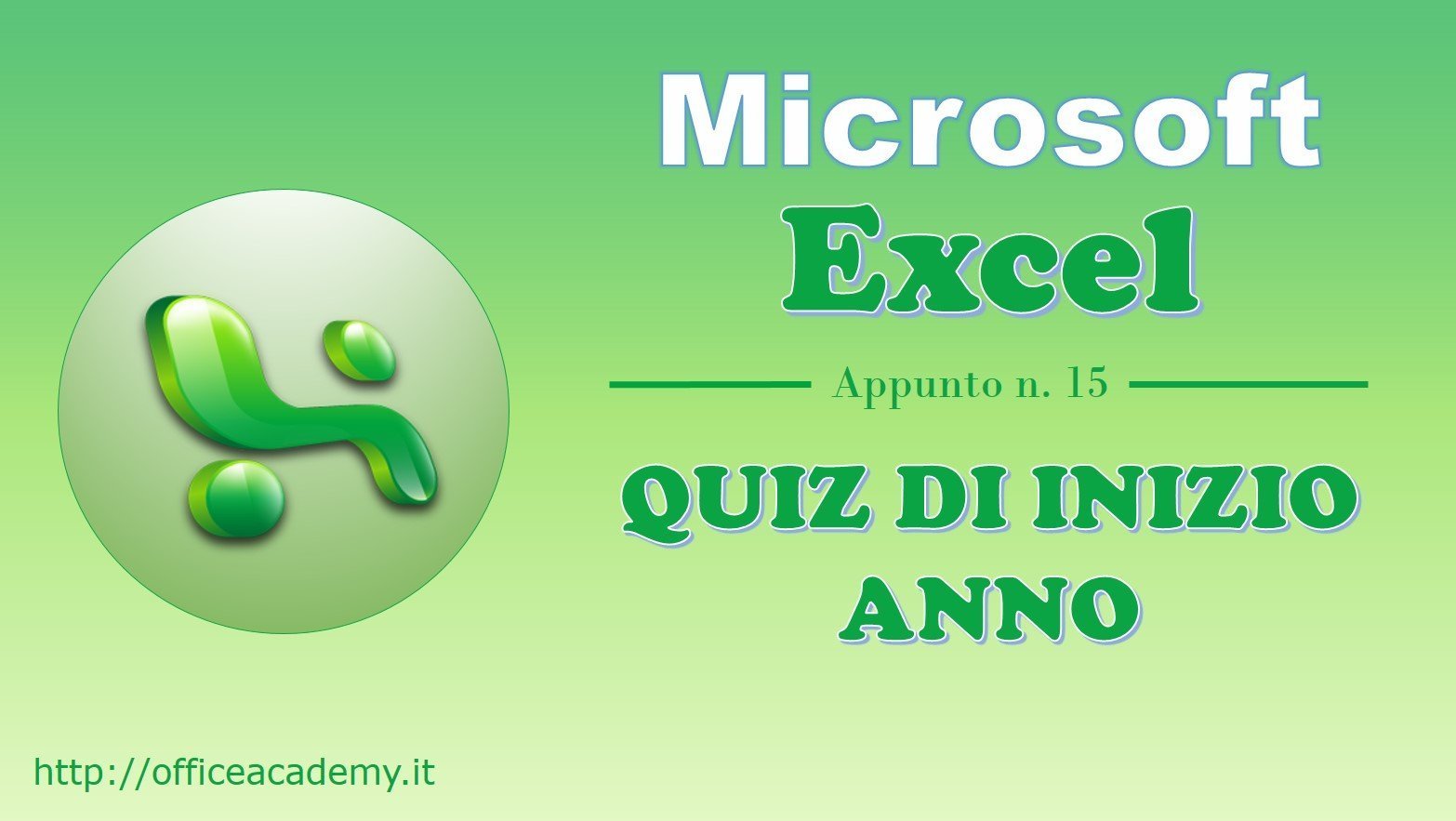 #Excel - Quiz di inizio anno 1
