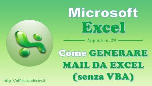 Come generare mail da Excel