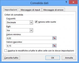 Convalida dati