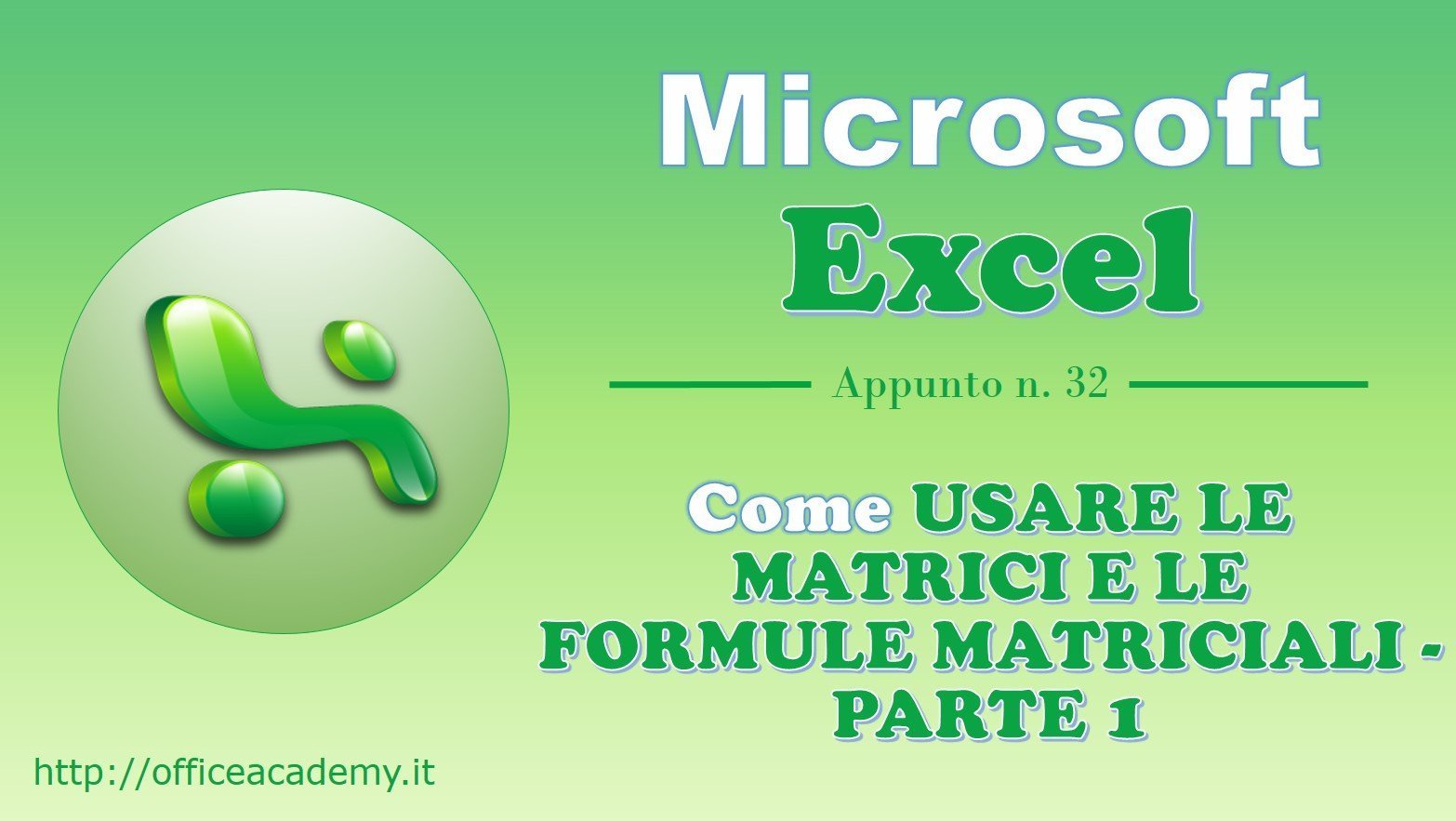 Come usare le matrici e le formule matriciali - Parte 1