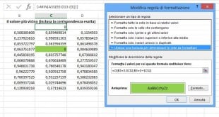 Evidenziare il valore piu vicino ad un dato numero incluso il numero stesso