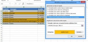 Formule di formattazione condizionale basate su valori di testo