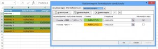 Regole di formattazione condizionale basate sullo stato di vuote e non vuote di altre celle