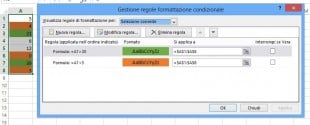 Usare gli operatori logici nella formattazione condizionale