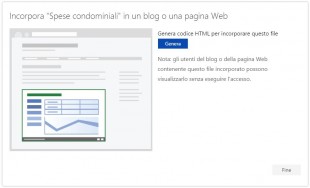 Come incorporare un file di Excel in un sito web o in un blog