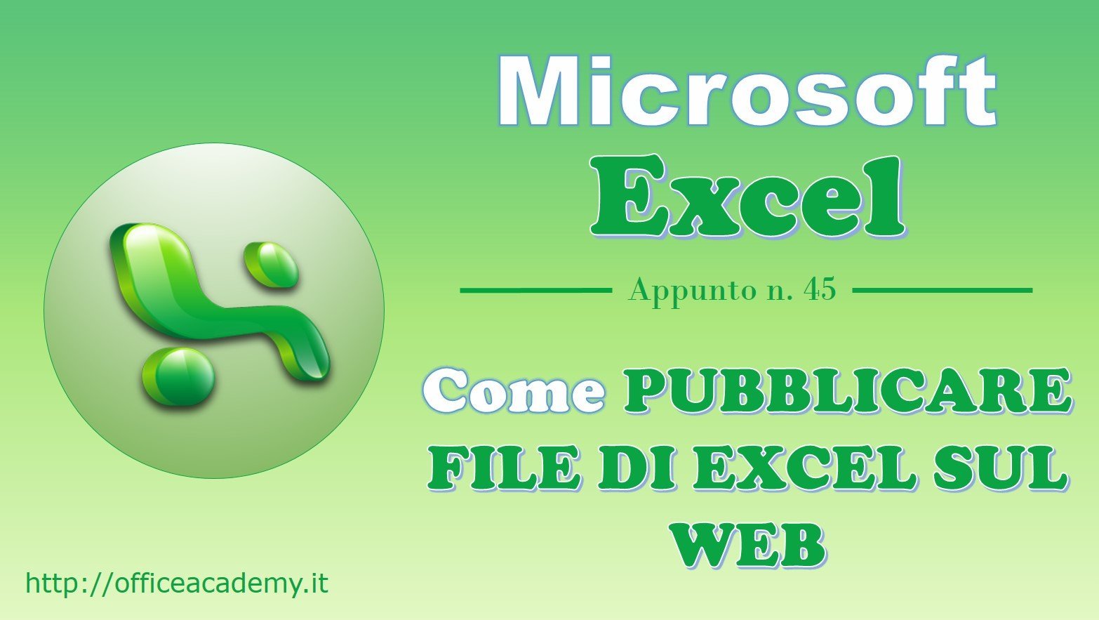 Come pubblicare file di excel sul web