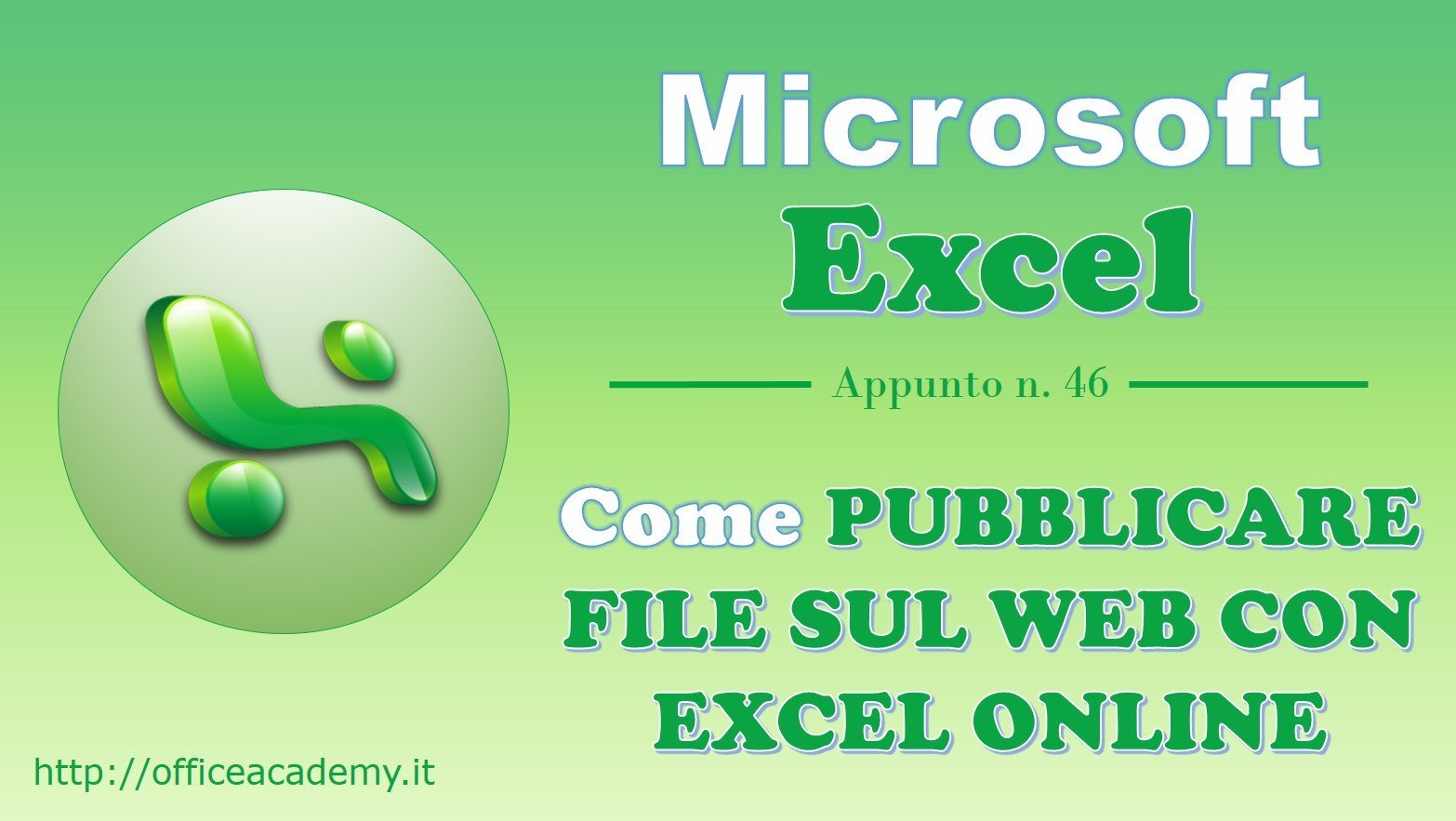 Come pubblicare file sul web con Excel Online