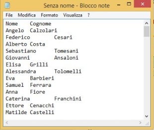 Incollate i dati degli appunti nel Blocco note