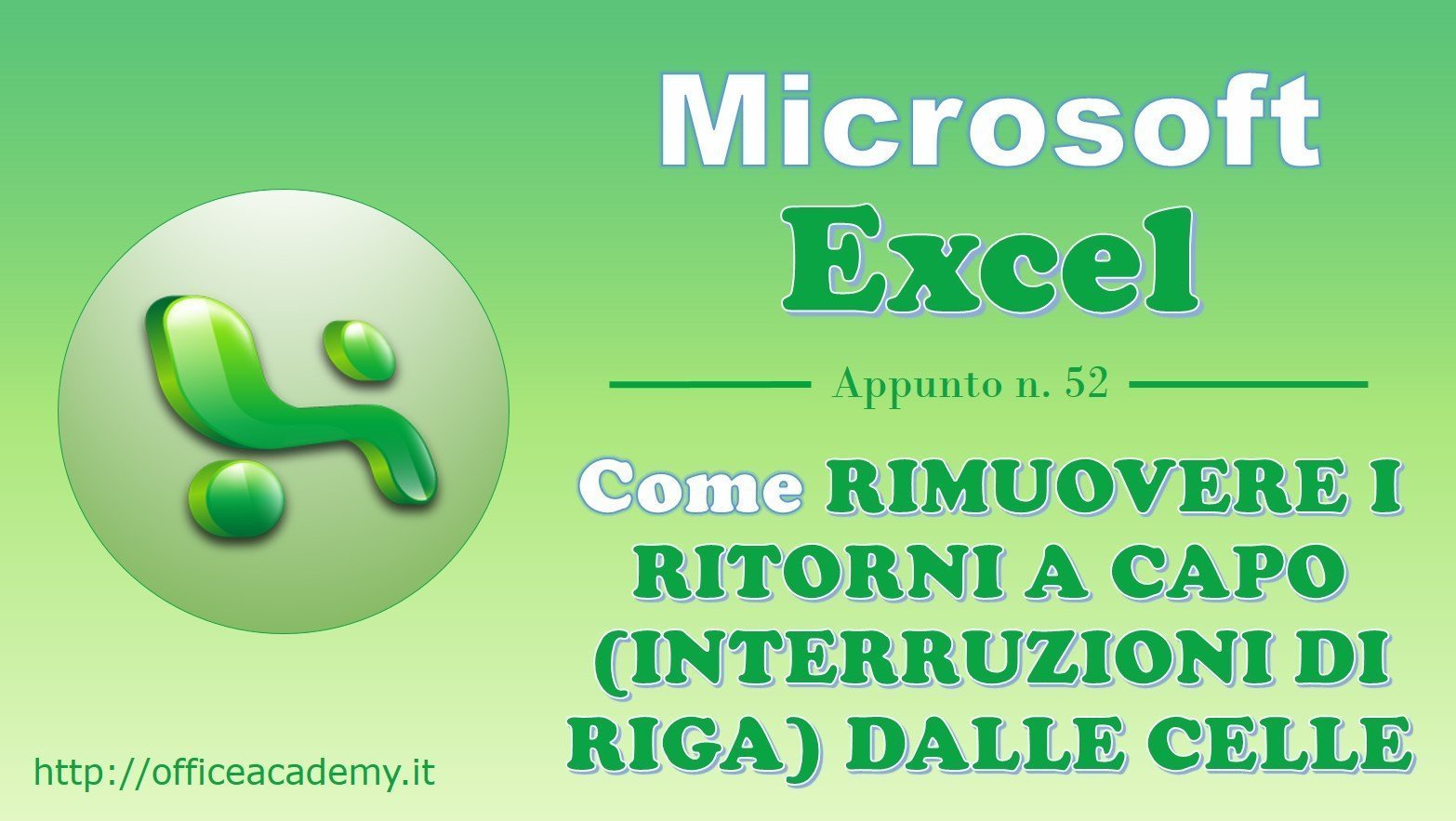 Come rimuovere i ritorni a capo (interruzioni di riga) dalle celle