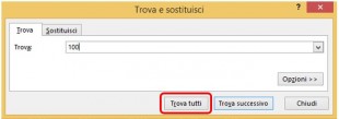 Il comando trova tutti di Excel
