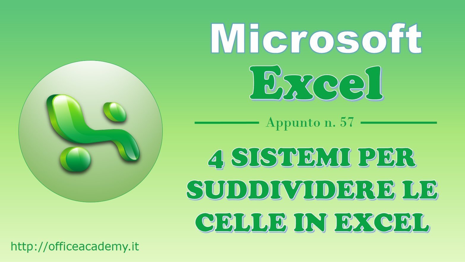 4 sistemi per suddividere le celle in Excel
