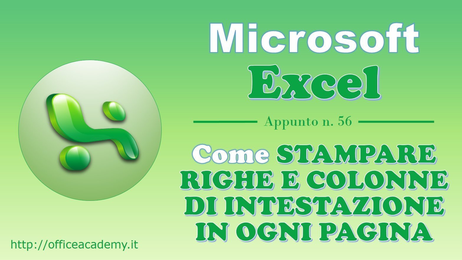 Come stampare righe e colonne di intestazione in ogni pagina