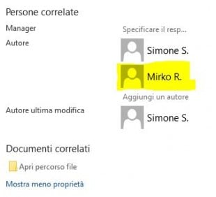 Digitate il nome dell'autore nella casella di testo