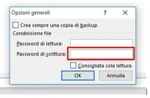 Inserite una password nel campo Password di modifica