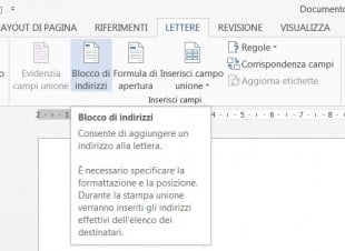 Aggiungete i segnaposti per il blocco di indirizzi e per la formula di apertura