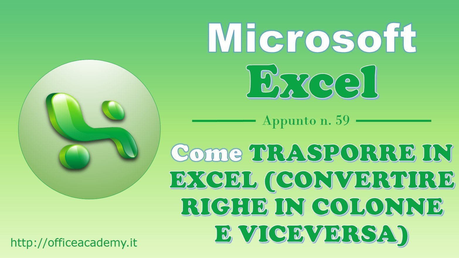 Come trasporre in Excel (convertire righe in colonne e viceversa)