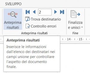 Guardate l'anteprima delle lettere