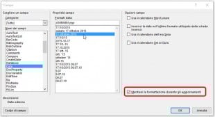 Selezionate il formato data desiderato e cliccate su OK