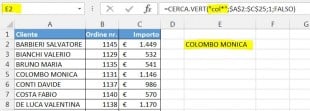 Formula CERCA VERT con carattere jolly