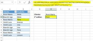 La formula CERCA VERT per trovare la seconda occorrenza senza una tabella di supporto