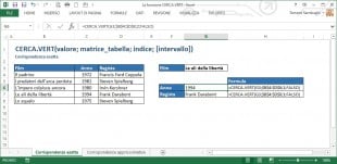 La funzione CERCA.VERT corrispondenza esatta