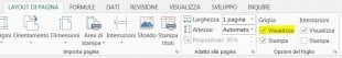 Scegliete la casella Visualizza sotto Griglia nella scheda LAYOUT DI PAGINA per visualizzare la griglia in Excel