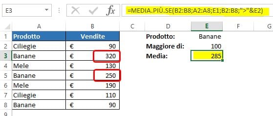 Una forma MEDIA.PIU.SE per mediare celle in base a criteri multipli