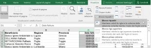 Bloccare diverse colonne in Excel