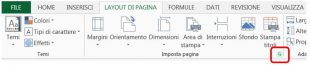 Cliccate sul lanciatore della finestra di dialogo Imposta pagina