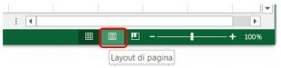Cliccate sul pulsante Layout di pagina nella Barra di stato di Excel