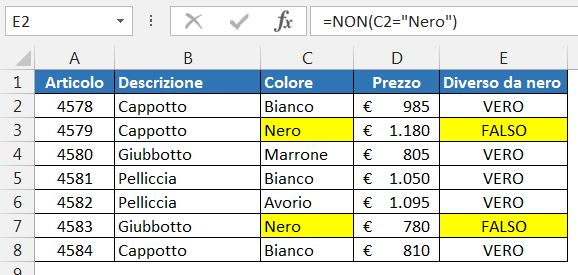 usare-la-funzione-non-in-excel