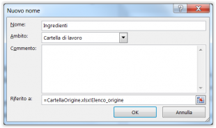Nella cartella principale create un nome che faccia riferimento all'elenco di origine