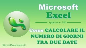 Come calcolare il numero di giorni tra due date