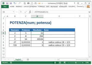 La funzione POTENZA