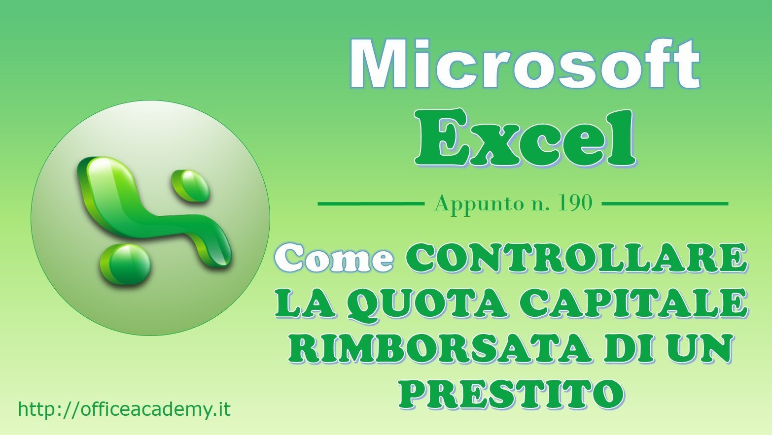 #Excel - Come controllare la quota capitale rimborsata di un prestito 1