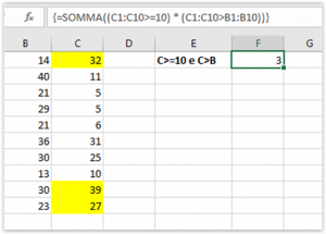 Usare formule matriciali con SOMMA nelle versioni moderne di Excel