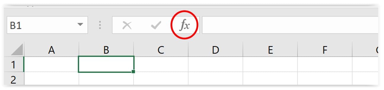 Il pulsante Inserisci funzione
