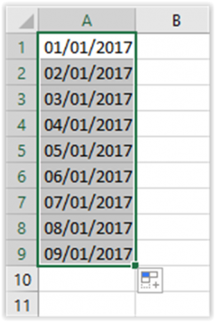 Il Riempimento automatico con le date