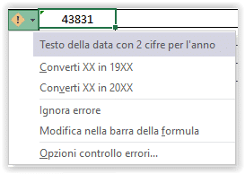 Immissione data con anno a due cifre