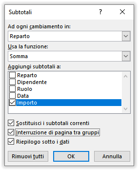 Aggiungere interruzioni di pagina condizionali 1 Aggiungere interruzioni di pagina condizionali 1