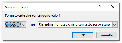 Come individuare il primo valore univoco in una colonna 1