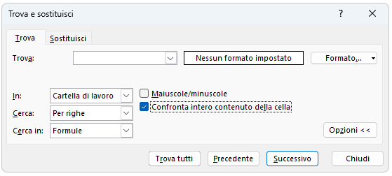 Trovare un foglio di lavoro con un valore specifico in una cella specifica 1