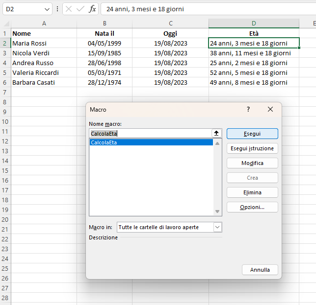 4 modi per calcolare l'età in Microsoft Excel 4