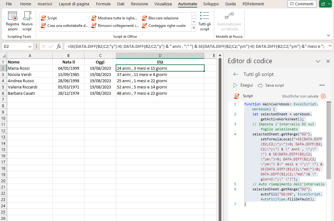4 modi per calcolare l'età in Microsoft Excel 5