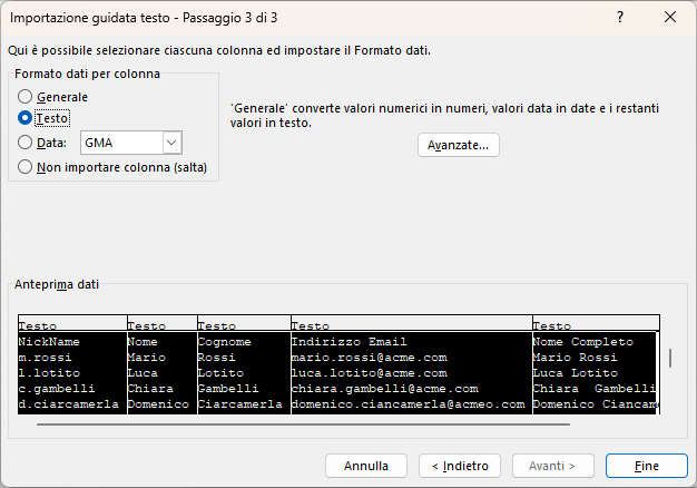 Come importare file di testo più velocemente 1