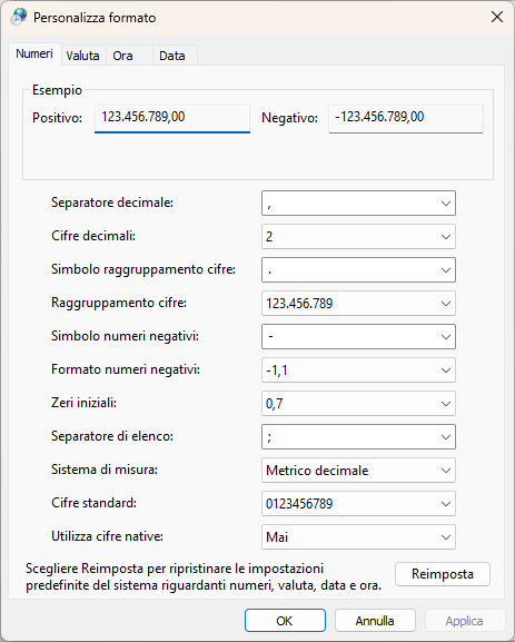 Come specificare un delimitatore durante il salvataggio di un file CSV in una macro 1